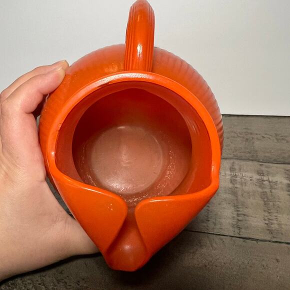 Vintage hazel atlas orange ribbed pitcher - Picture 7 of 8